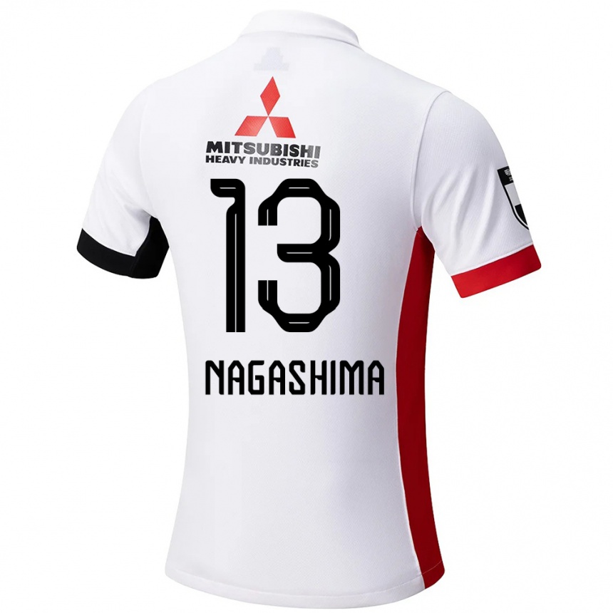 ילדים כדורגל Reina Nagashima #13 אדום לבן הרחק ג'רזי 2025/26