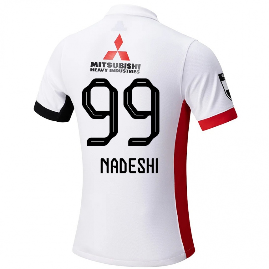 ילדים כדורגל Mizu Nadeshi #99 אדום לבן הרחק ג'רזי 2025/26