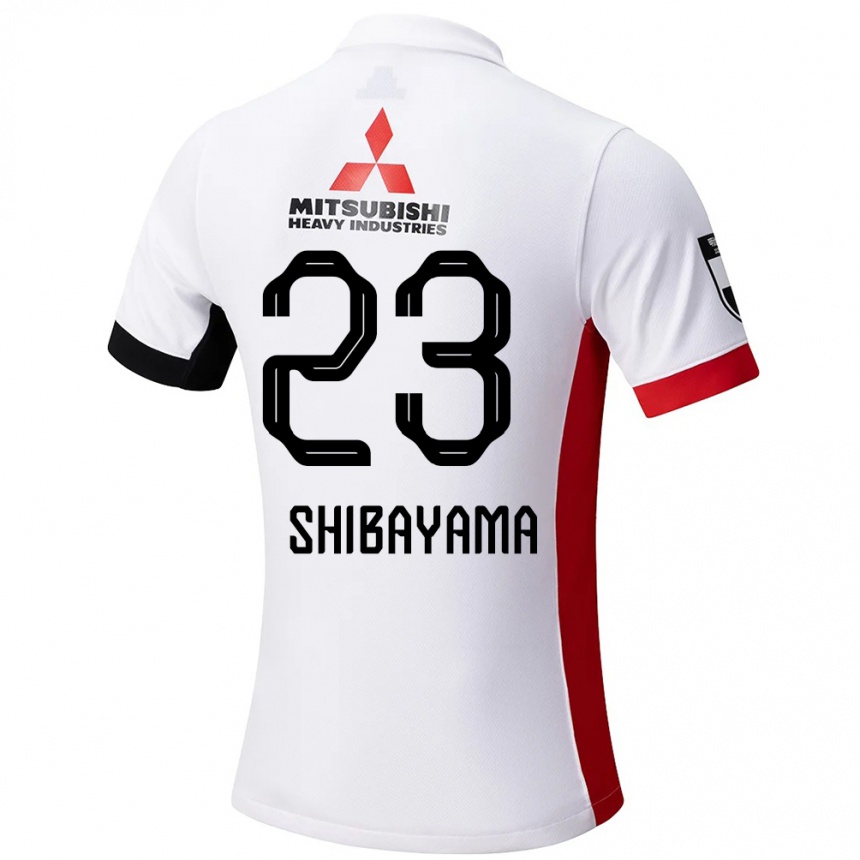 ילדים כדורגל Fumina Shibayama #23 אדום לבן הרחק ג'רזי 2025/26