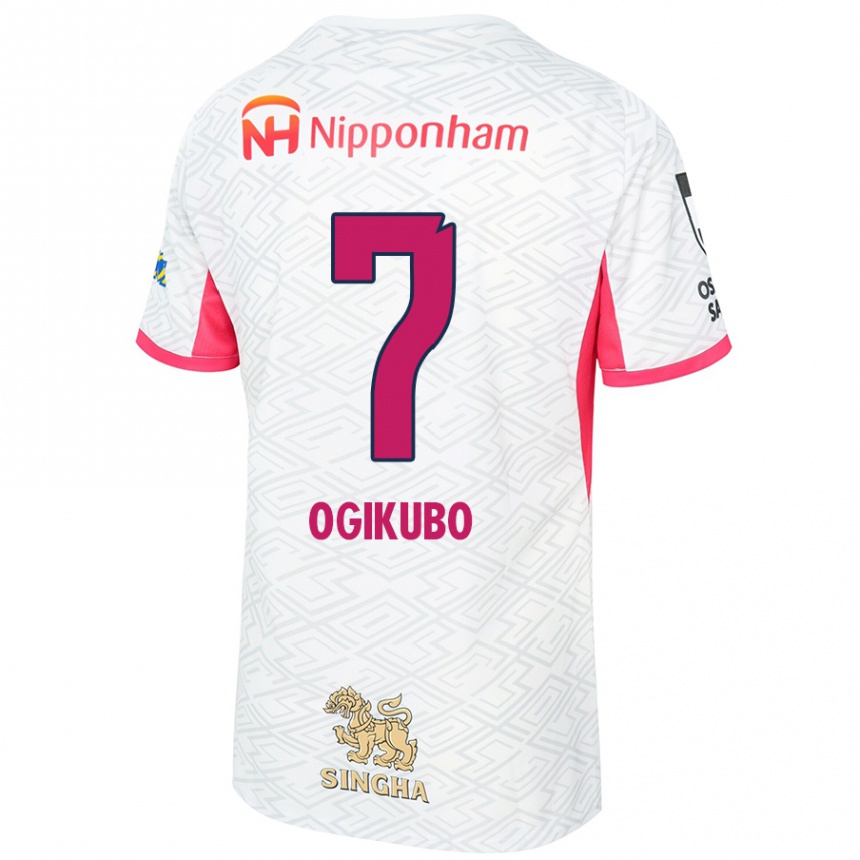 ילדים כדורגל Yuri Ogikubo #7 ורוד סאקורה לבן הרחק ג'רזי 2025/26