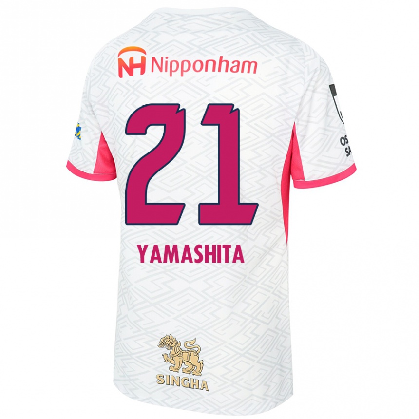 ילדים כדורגל Rina Yamashita #21 ורוד סאקורה לבן הרחק ג'רזי 2025/26