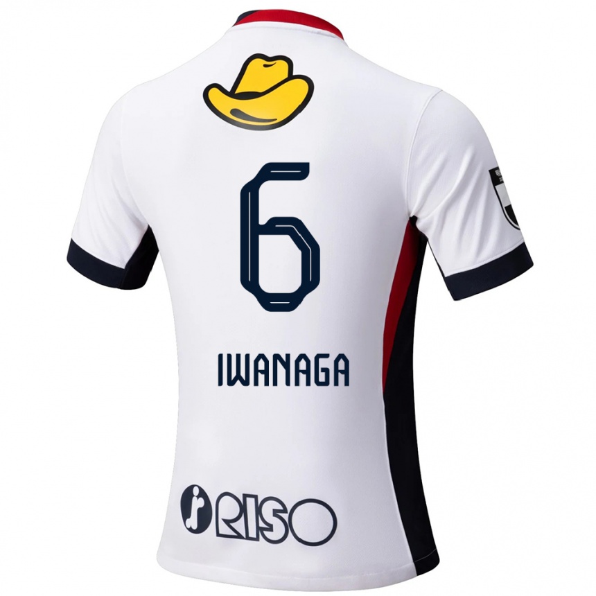 ילדים כדורגל Yoshiki Iwanaga #6 אדום שחור הרחק ג'רזי 2025/26