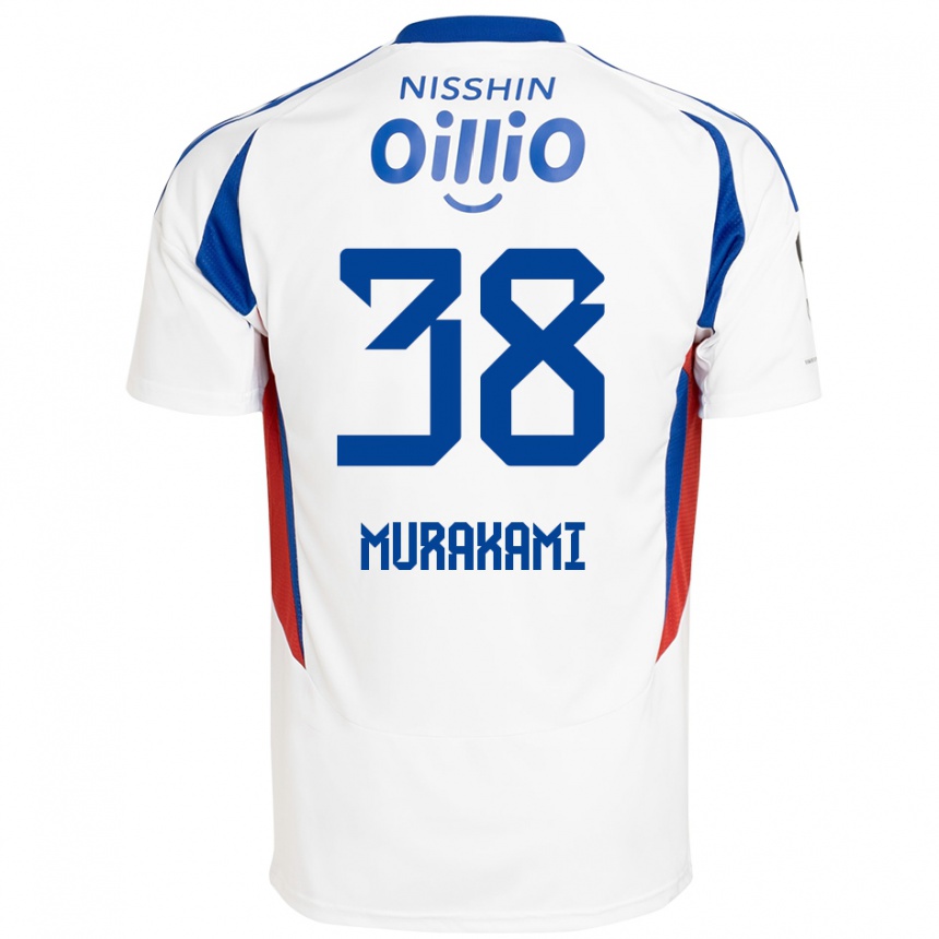 ילדים כדורגל Yuhi Murakami #38 לבן כחול מלכותי הרחק ג'רזי 2025/26