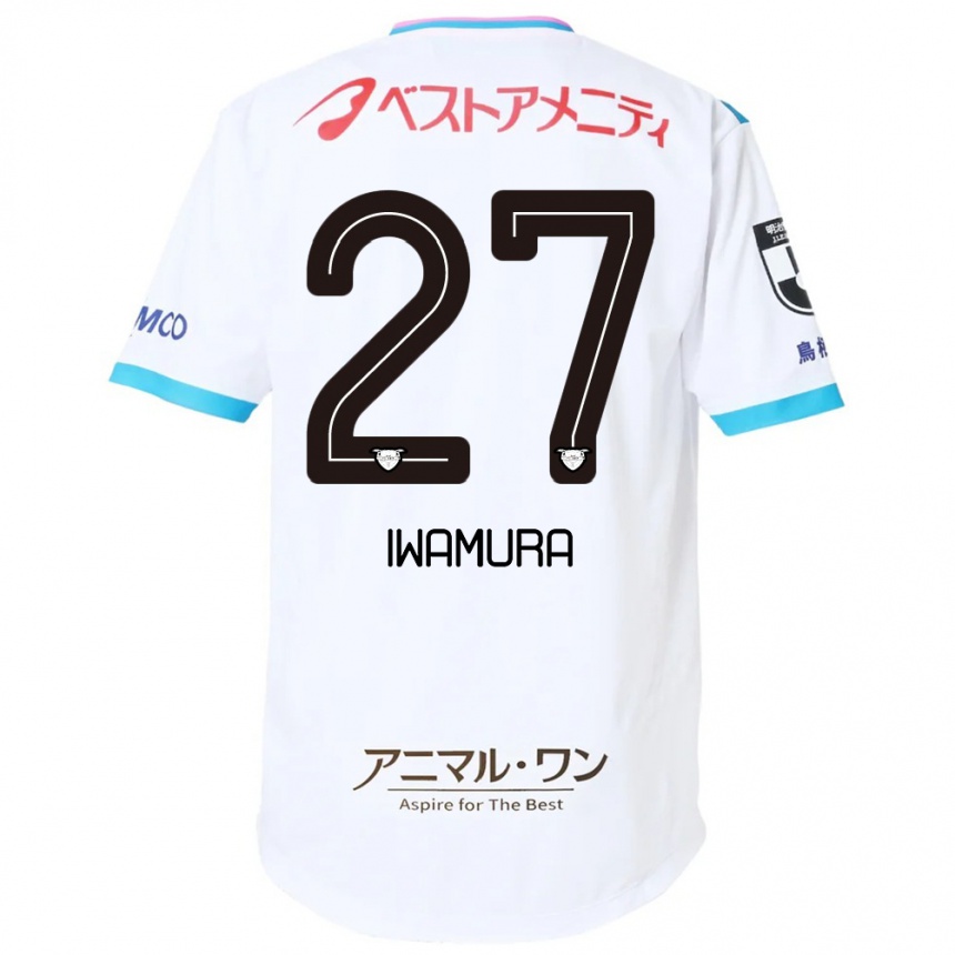 ילדים כדורגל Junnosuke Iwamura #27 כחול ורוד הרחק ג'רזי 2025/26