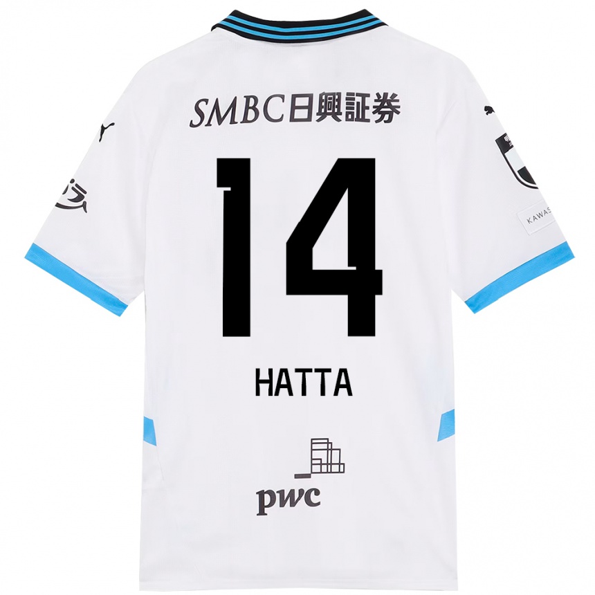 ילדים כדורגל Shuto Hatta #14 תכלת שמיים שחור הרחק ג'רזי 2025/26