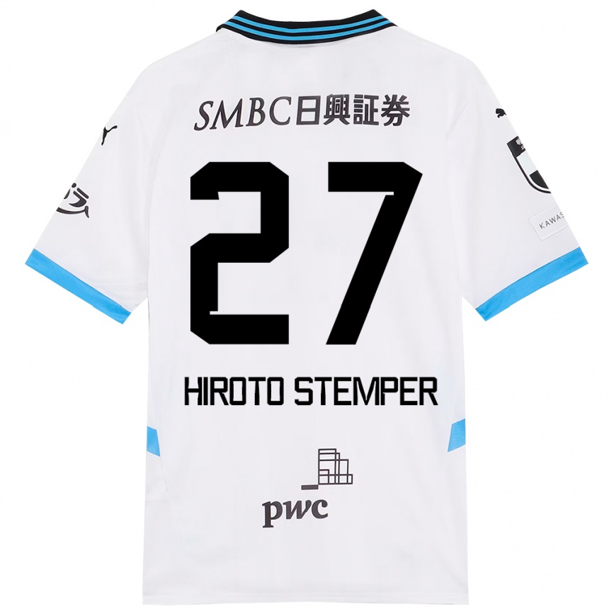 ילדים כדורגל Luka Hiroto Stemper #27 תכלת שמיים שחור הרחק ג'רזי 2025/26