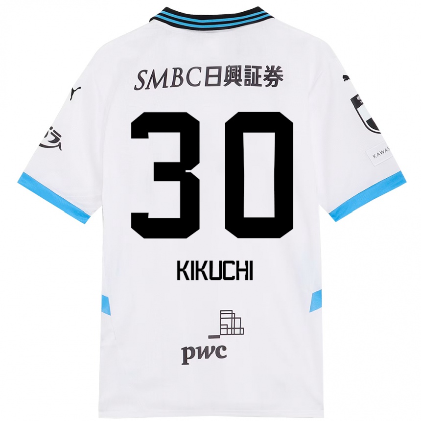 ילדים כדורגל Kyo Kikuchi #30 תכלת שמיים שחור הרחק ג'רזי 2025/26