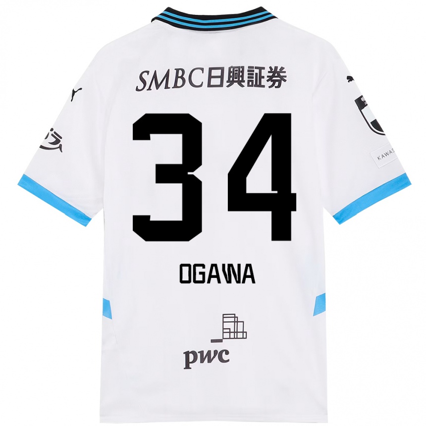 ילדים כדורגל Hiroto Ogawa #34 תכלת שמיים שחור הרחק ג'רזי 2025/26