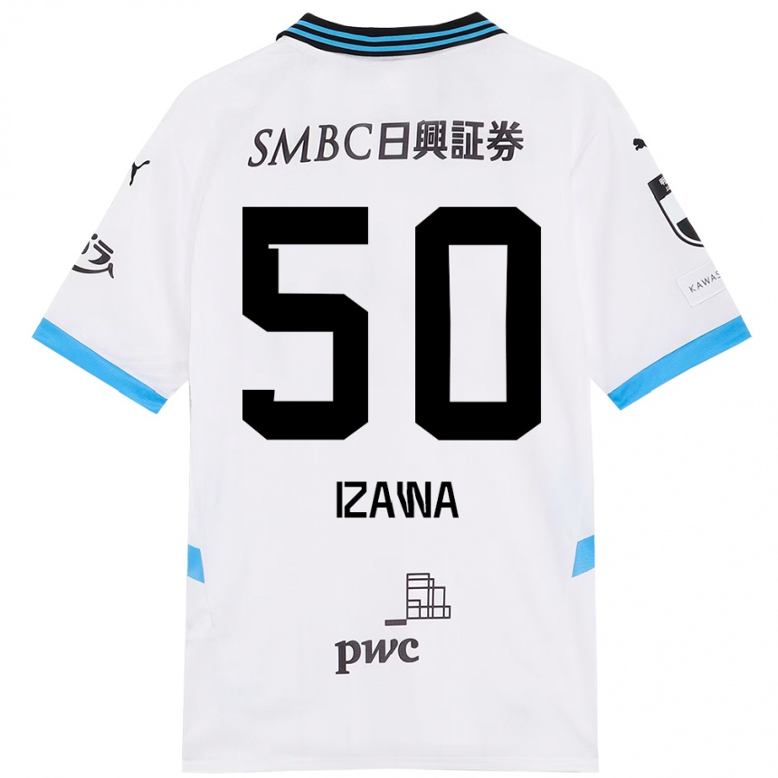 ילדים כדורגל Haruki Izawa #50 תכלת שמיים שחור הרחק ג'רזי 2025/26