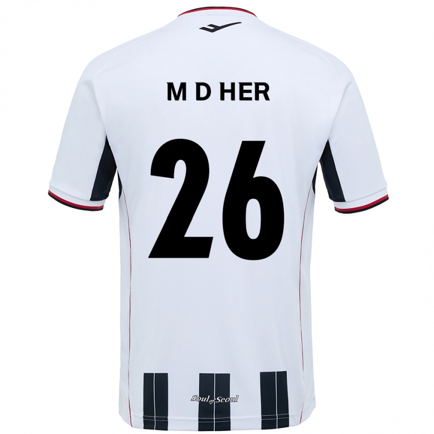ילדים כדורגל Dong-Min Her #26 שחור אדום הרחק ג'רזי 2025/26