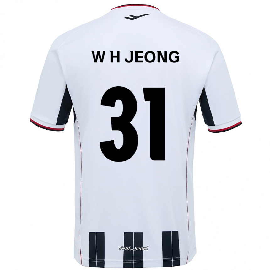 ילדים כדורגל Hyun-Woong Jeong #31 שחור אדום הרחק ג'רזי 2025/26
