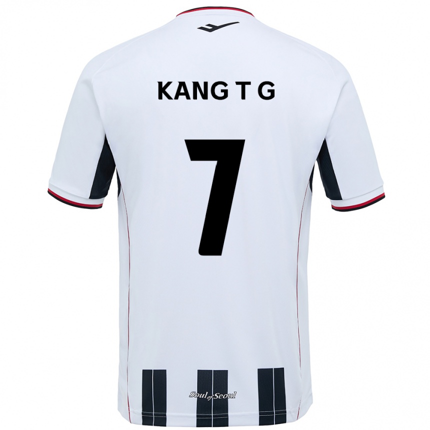 ילדים כדורגל Kang Tae-Gyeong #7 שחור אדום הרחק ג'רזי 2025/26
