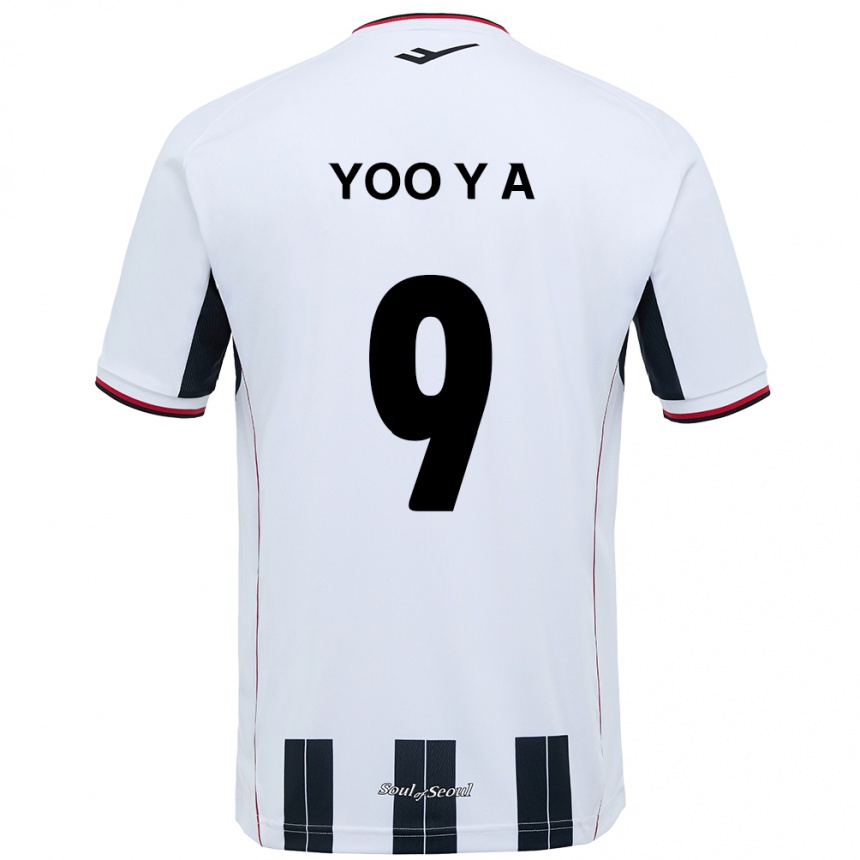 ילדים כדורגל Yoo Young-A #9 שחור אדום הרחק ג'רזי 2025/26