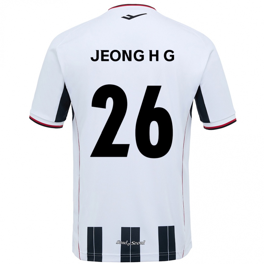 ילדים כדורגל Jeong Hyun-Gyeong #26 שחור אדום הרחק ג'רזי 2025/26