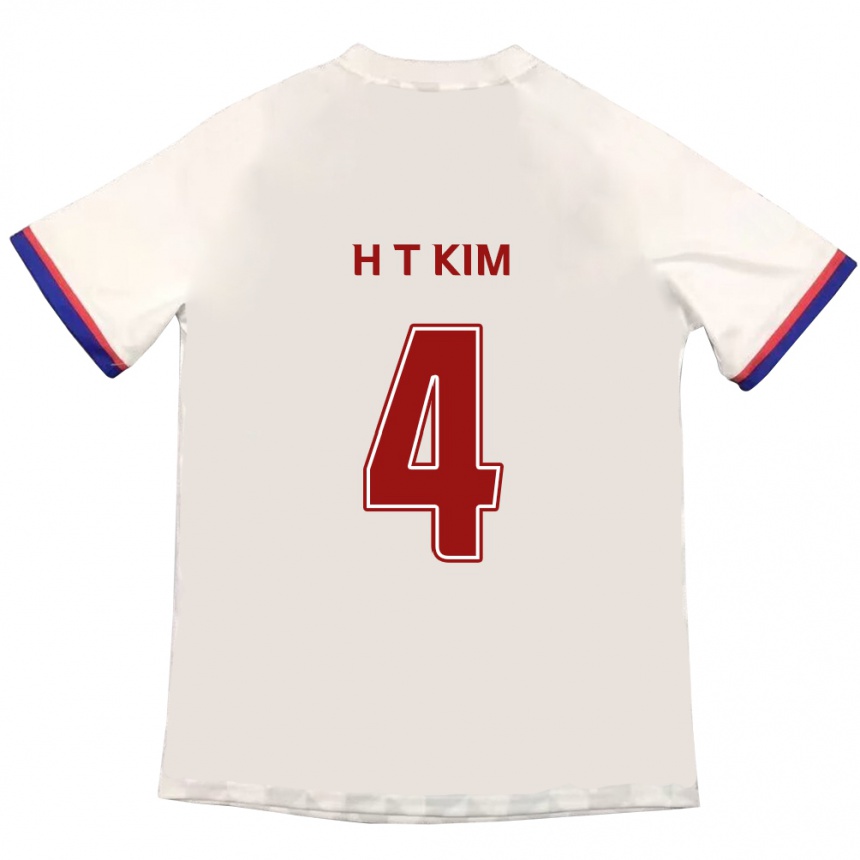 ילדים כדורגל Tae-Han Kim #4 כחול מלכותי אדום הרחק ג'רזי 2025/26