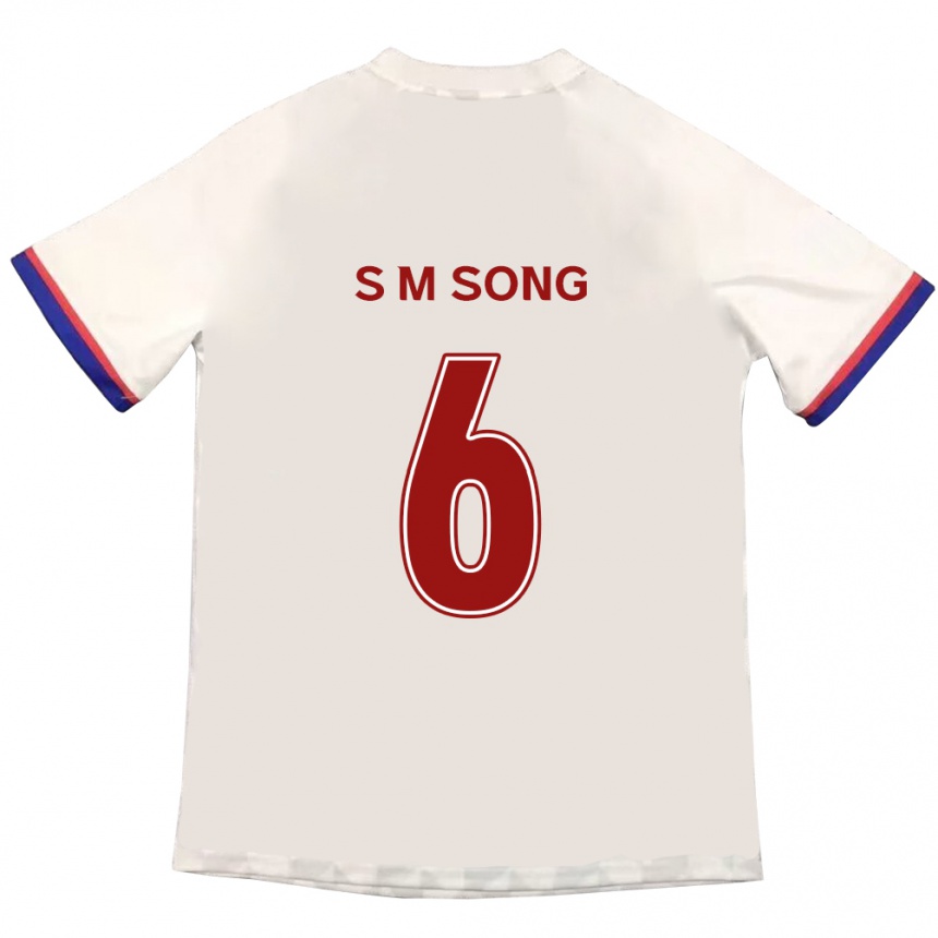 ילדים כדורגל Min-Seob Song #6 כחול מלכותי אדום הרחק ג'רזי 2025/26