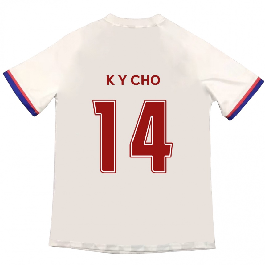 ילדים כדורגל Yun-Kwon Cho #14 כחול מלכותי אדום הרחק ג'רזי 2025/26