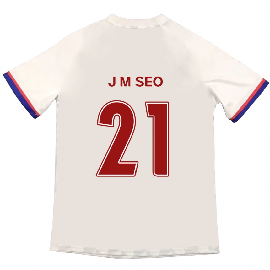 ילדים כדורגל Jae-Min Seo #21 כחול מלכותי אדום הרחק ג'רזי 2025/26