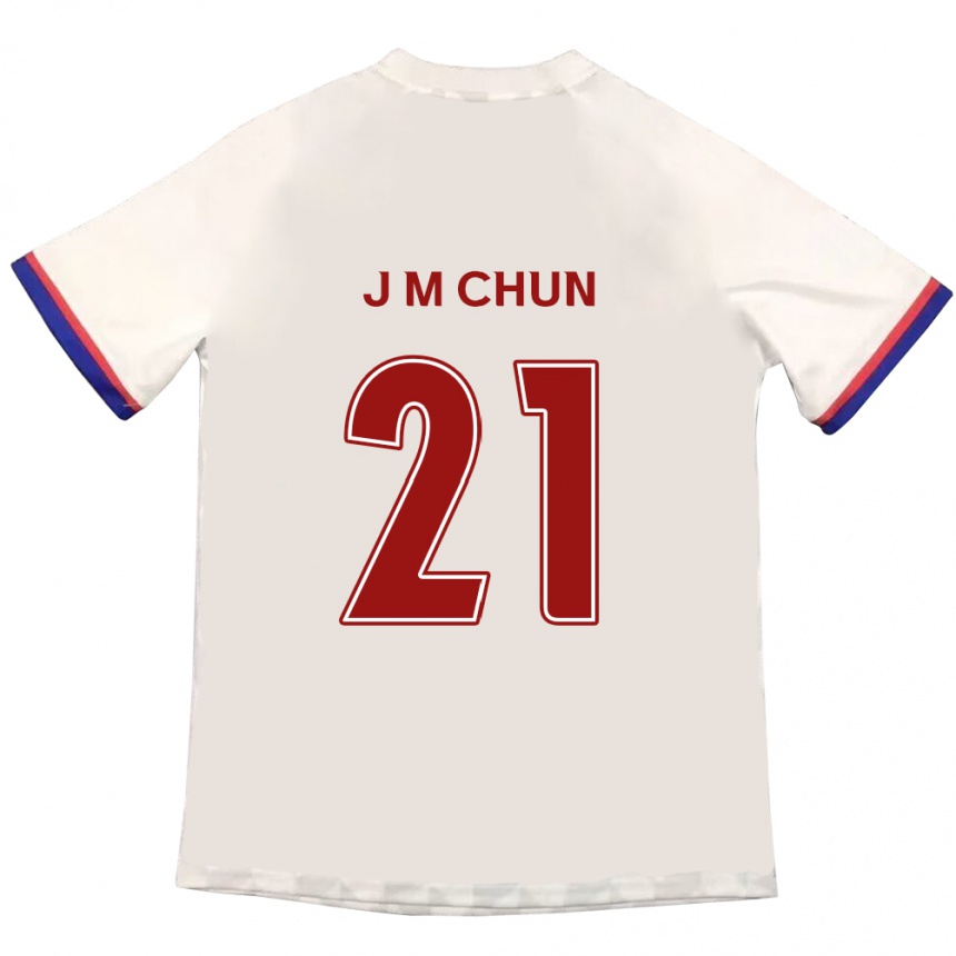ילדים כדורגל Jae-Min Chun #21 כחול מלכותי אדום הרחק ג'רזי 2025/26