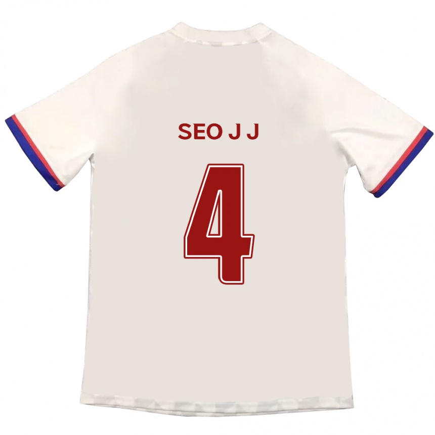 ילדים כדורגל Seo Jin-Ju #4 כחול מלכותי אדום הרחק ג'רזי 2025/26