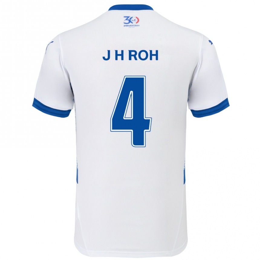 ילדים כדורגל Hyun-Jun Roh #4 כחול מלכותי לבן הרחק ג'רזי 2025/26