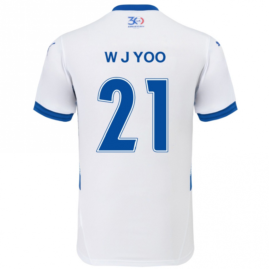 ילדים כדורגל Jin-Wook Yoo #21 כחול מלכותי לבן הרחק ג'רזי 2025/26