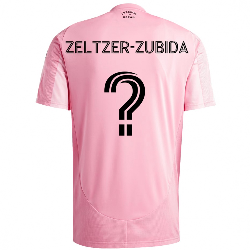 גברים כדורגל Idoh Zeltzer-Zubida #0 שחור ורוד ג'רזי ביתית 2025/26