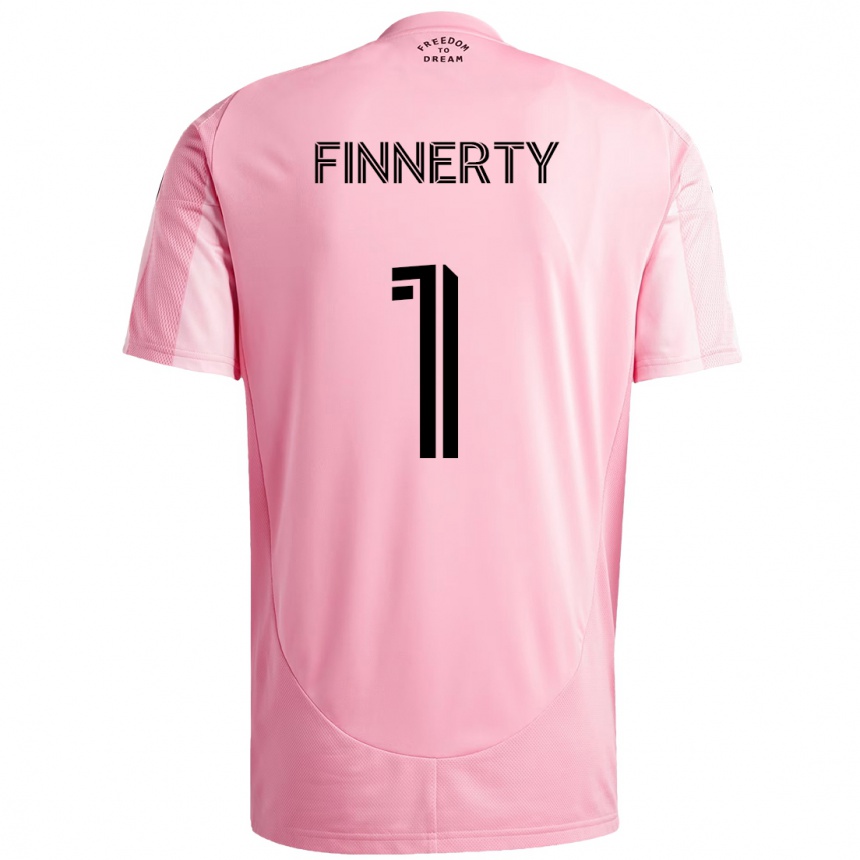 גברים כדורגל Owen Finnerty #1 שחור ורוד ג'רזי ביתית 2025/26