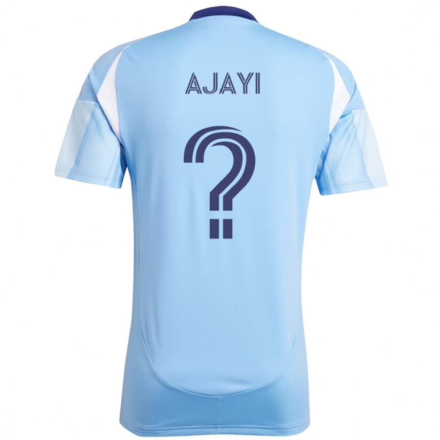 גברים כדורגל Olumuyiwa Ajayi #0 שחור כחול כתום ג'רזי ביתית 2025/26