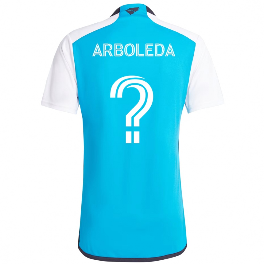 גברים כדורגל Jeyden Arboleda #0 שחור לבן ג'רזי ביתית 2025/26