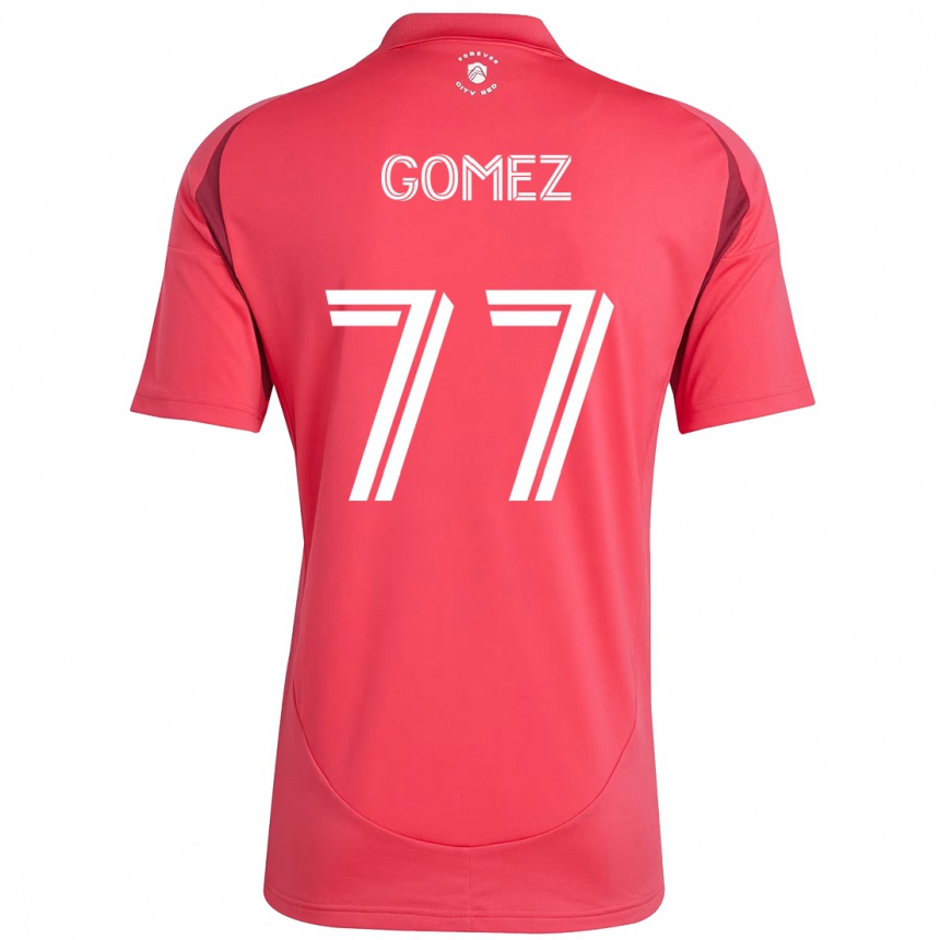 גברים כדורגל Sam Gomez #77 לבן מג'נטה ג'רזי ביתית 2025/26