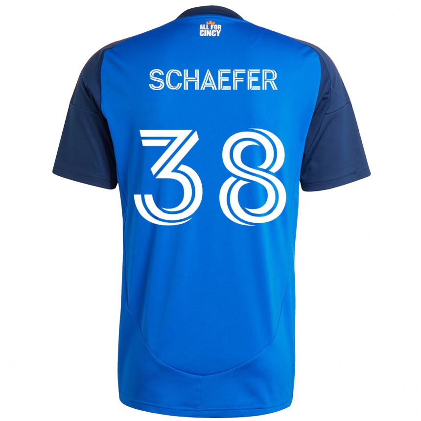 גברים כדורגל Brian Schaefer #38 לבן כחול כתום ג'רזי ביתית 2025/26
