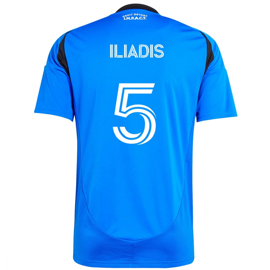 גברים כדורגל Ilias Iliadis #5 תכלת שמיים כחול כהה ג'רזי ביתית 2025/26