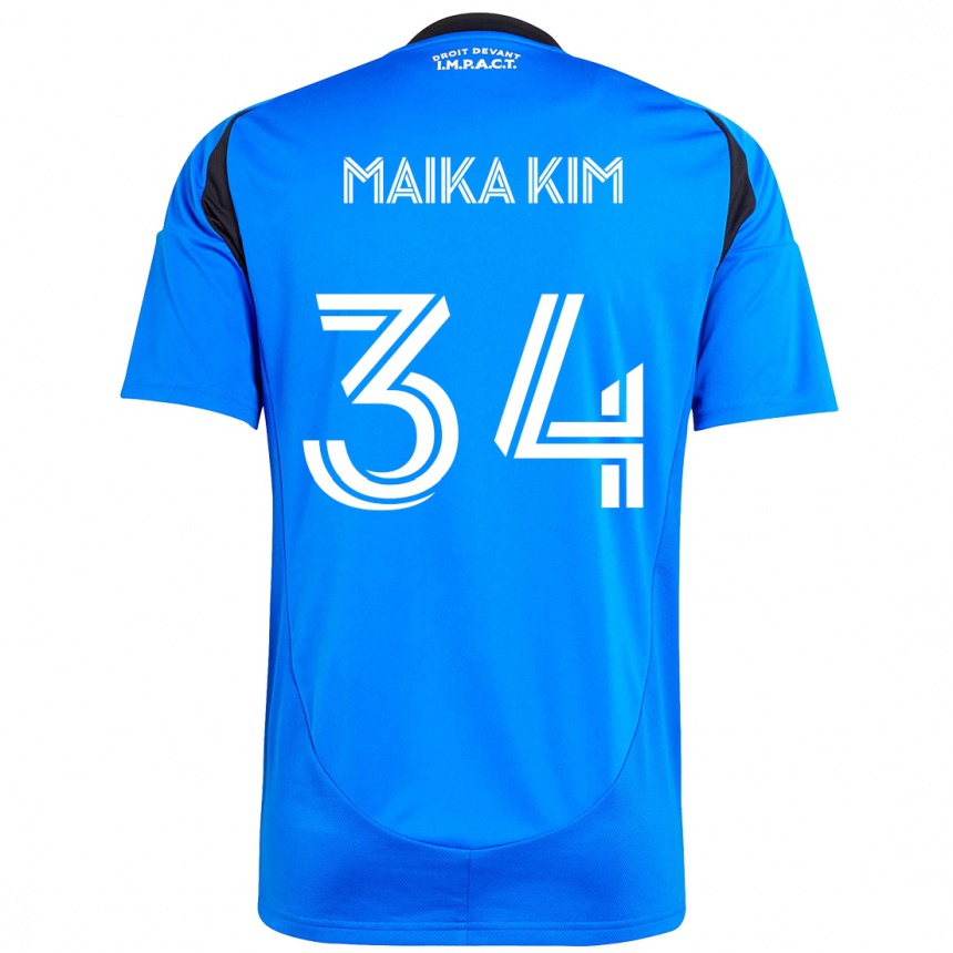 גברים כדורגל Guerrier Maika Kim #34 תכלת שמיים כחול כהה ג'רזי ביתית 2025/26