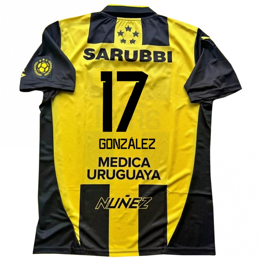 גברים כדורגל Luciano González #17 שחור צהוב ג'רזי ביתית 2025/26