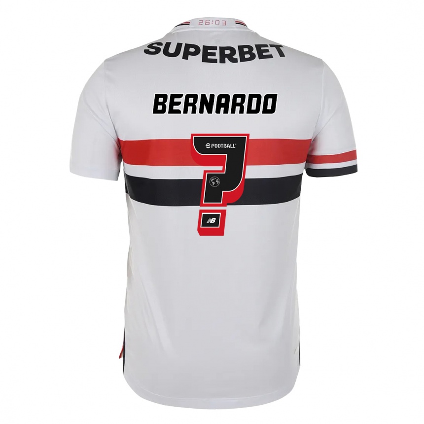 גברים כדורגל Bernardo #0 שחור אדום ג'רזי ביתית 2025/26