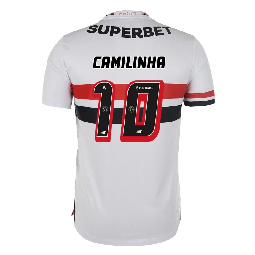 גברים כדורגל Camilinha #10 שחור אדום ג'רזי ביתית 2025/26