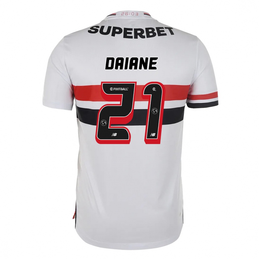 גברים כדורגל Daiane #21 שחור אדום ג'רזי ביתית 2025/26