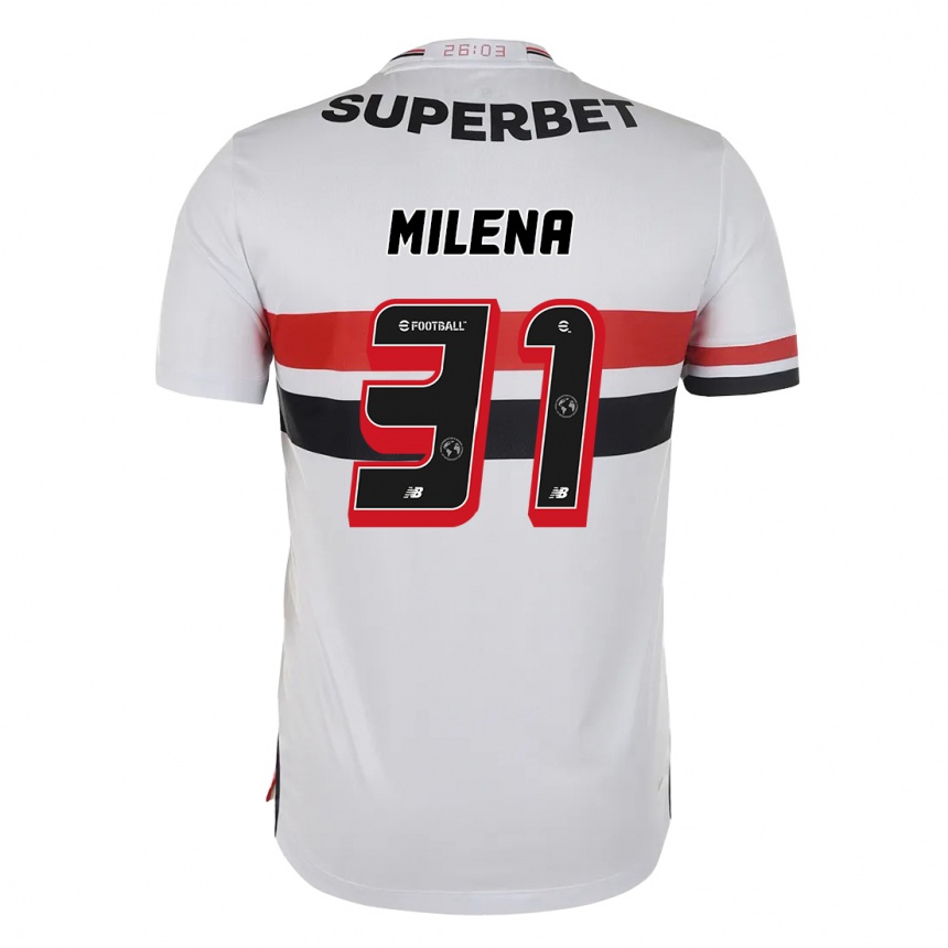גברים כדורגל Milena #31 שחור אדום ג'רזי ביתית 2025/26