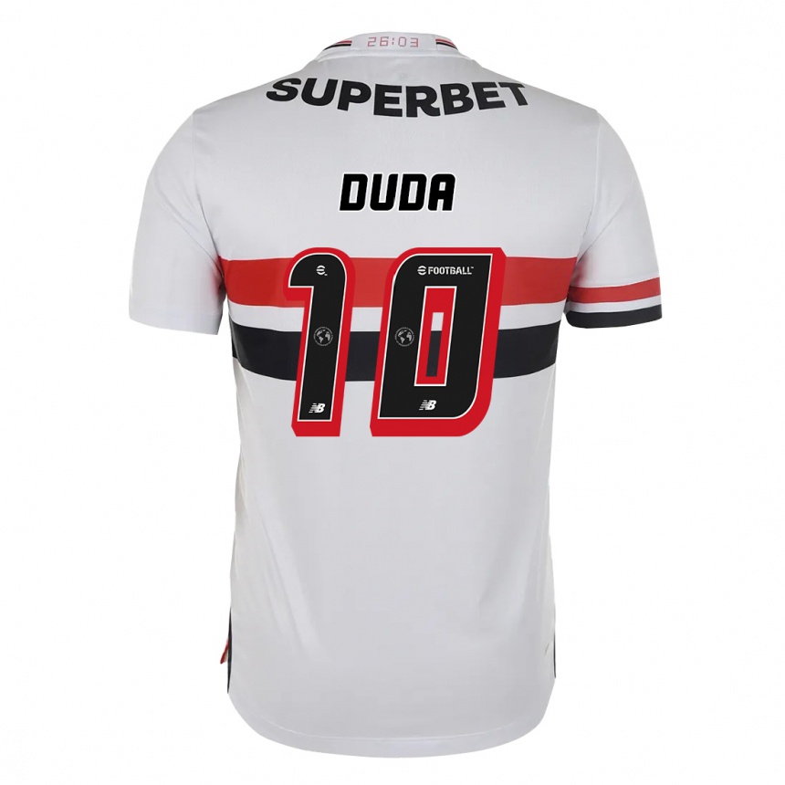 גברים כדורגל Duda #10 שחור אדום ג'רזי ביתית 2025/26