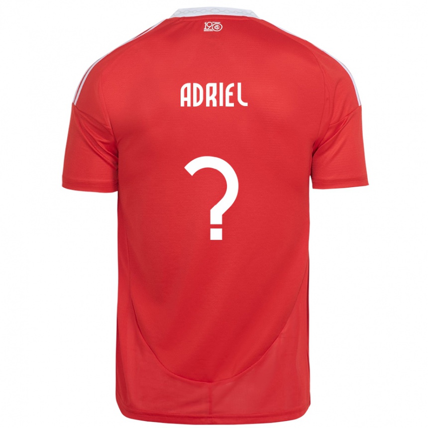 גברים כדורגל Adriel #0 לבן אדום ג'רזי ביתית 2025/26