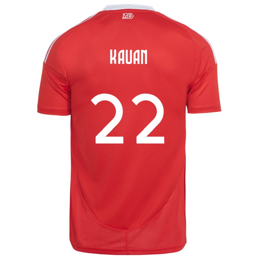 גברים כדורגל Kauan #22 לבן אדום ג'רזי ביתית 2025/26