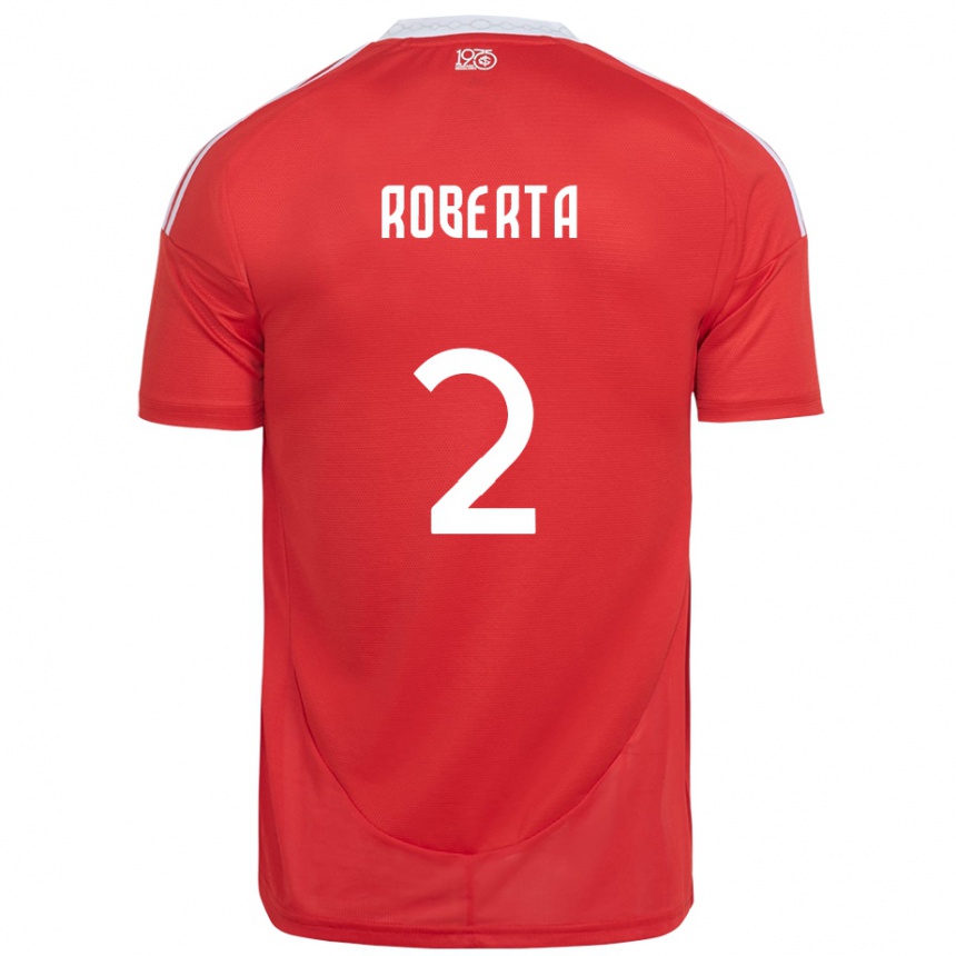 גברים כדורגל Roberta #2 לבן אדום ג'רזי ביתית 2025/26