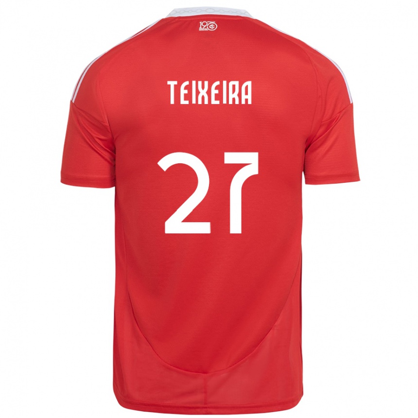 גברים כדורגל Danny Teixeira #27 לבן אדום ג'רזי ביתית 2025/26