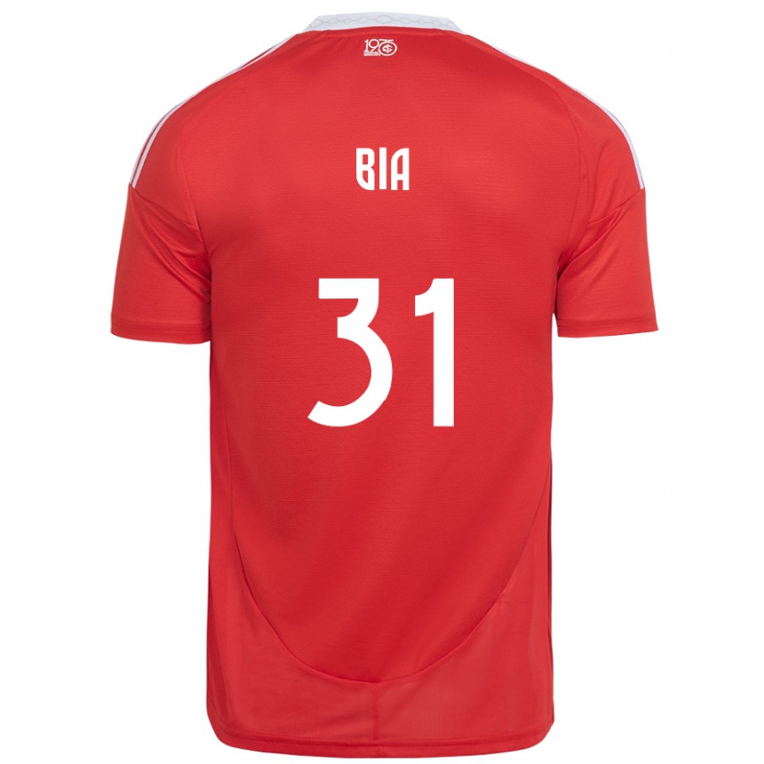 גברים כדורגל Bia #31 לבן אדום ג'רזי ביתית 2025/26