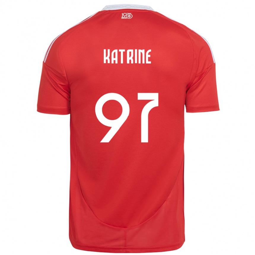 גברים כדורגל Katrine #97 לבן אדום ג'רזי ביתית 2025/26
