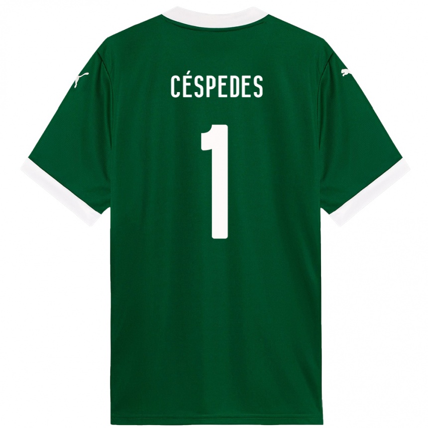 גברים כדורגל Antonio Céspedes #1 לבן ירוק ג'רזי ביתית 2025/26