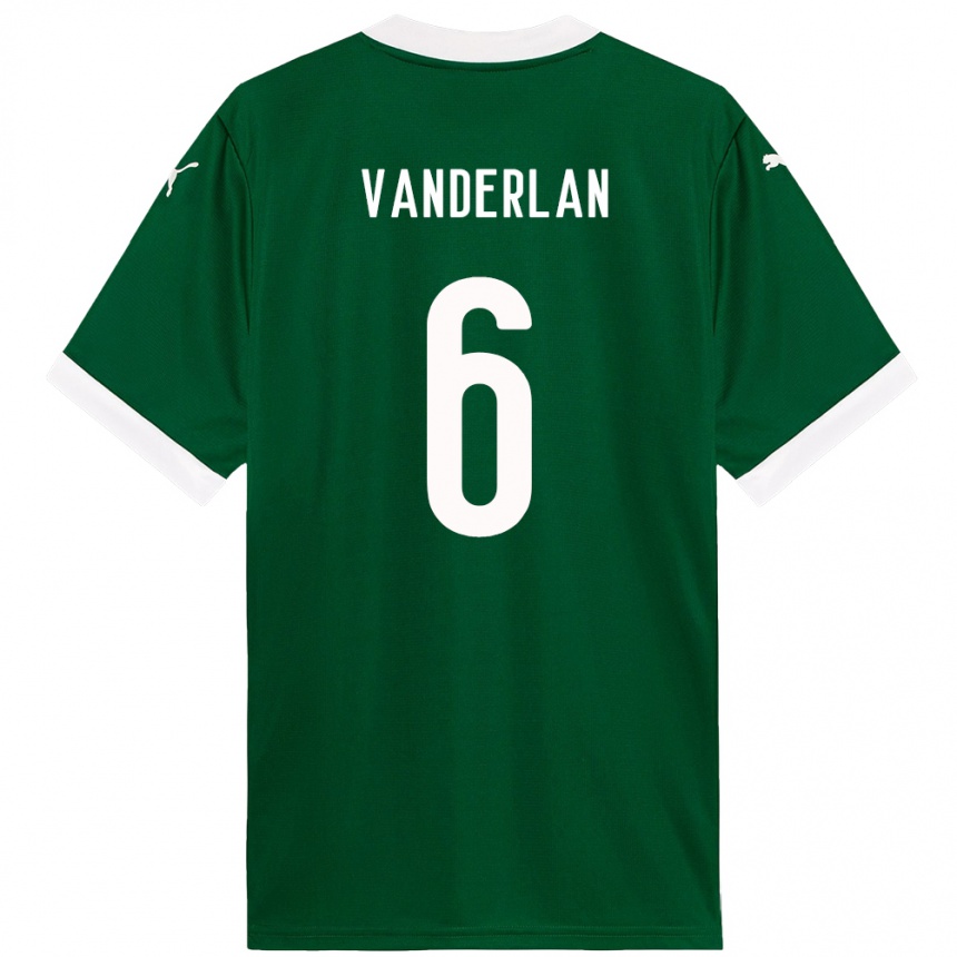 גברים כדורגל Vanderlan #6 לבן ירוק ג'רזי ביתית 2025/26