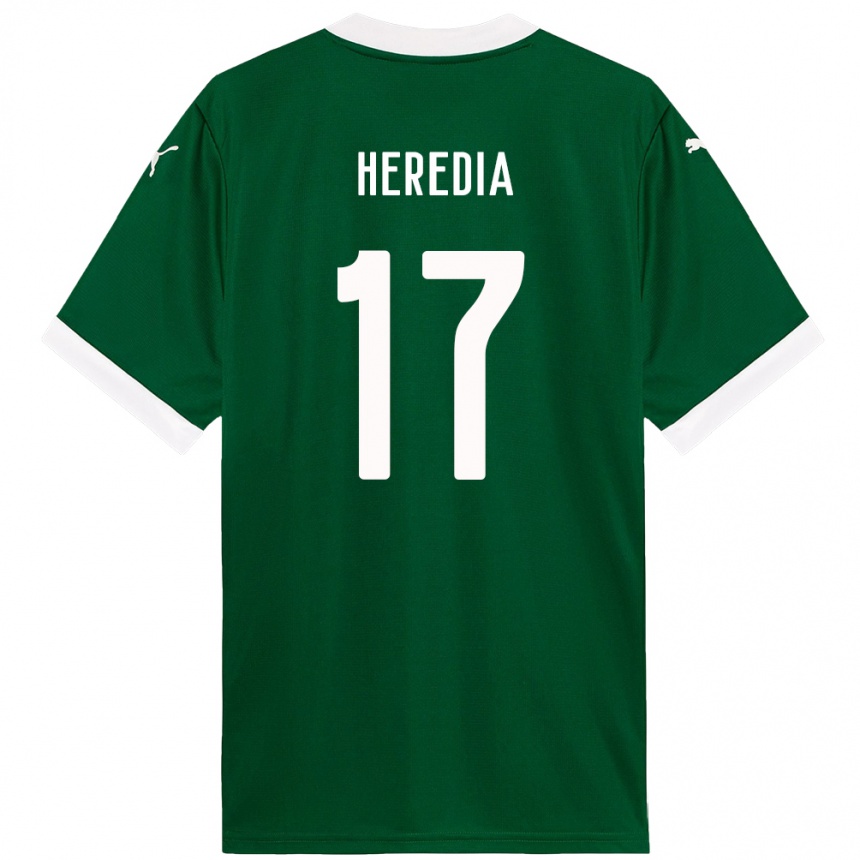 גברים כדורגל Jesus Heredia #17 לבן ירוק ג'רזי ביתית 2025/26