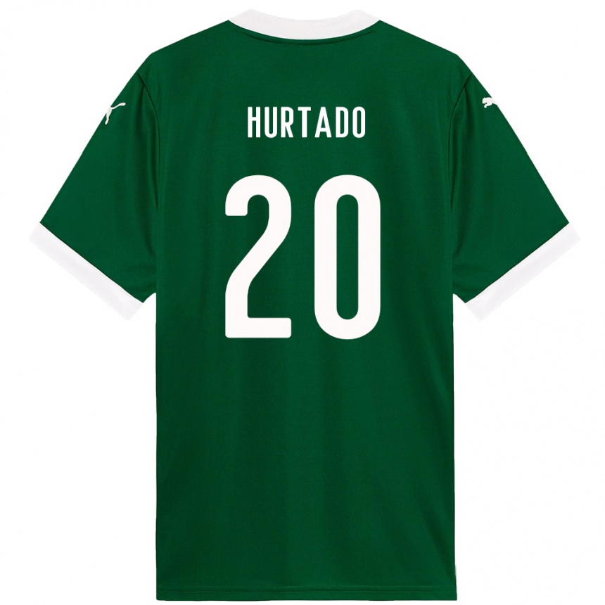 גברים כדורגל Flavio Hurtado #20 לבן ירוק ג'רזי ביתית 2025/26